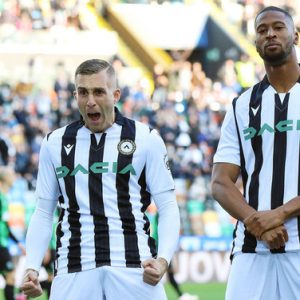 L’Udinese batte il Sassuolo 3-2