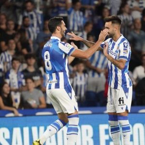 Merino la decide e il Real Sociedad vola in campionato