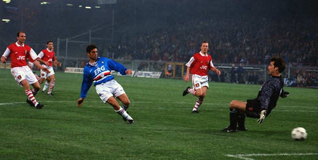 20 Aprile 1995, Samp beffata in semifinale di Coppa delle Coppe dall’ Arsenal