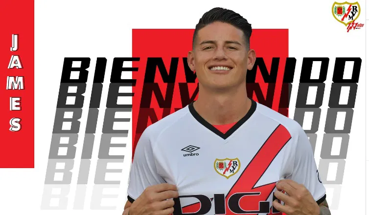 Ufficiale: James Rodriguez firma con il Rayo Vallecano