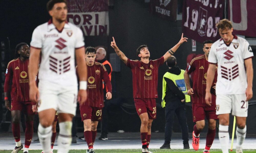 La Roma torna all vittoria nel match casalingo contro il Torino